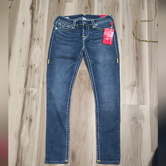 True Religion Dark Blue Slim Jeans - Picture 1 of 6
